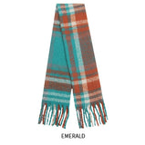 Cloud Embroidery Bold Check Muffler