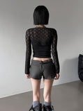 Cier Rose See-through Bolero Cardigan