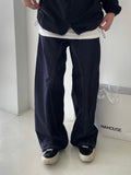 Curved wide long denim