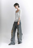 Flash vintage denim pants
