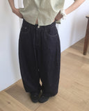 Yuki raw pocket balloon denim pants