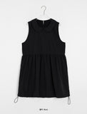 [BAONHAUS] Sorbet Balloon Sleeveless Shirring Nylon One Piece