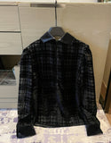 Mitchell Velvet See-Through Puff Blouse