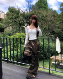 Zerb Camo Banding Pocket Wide-Fit Training Long Pants
