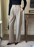 Pitched Pintuck Wide Slacks Pants