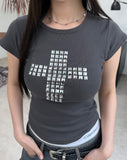 Unt Metallic Cross Slim T-shirt