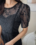 Bouquet embroidery lace one piece
