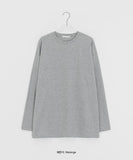 [unisex] Napyu Slit Over Plain Long Sleeve Tee