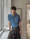 Palette Soft Collar Short Sleeve Knit