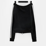 Heln Brushed Track Zip-up Tee