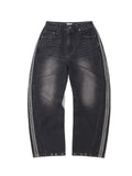 Track Balloon Denim Pants