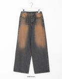 Selz Hidden Banding Color Washed Denim Pants