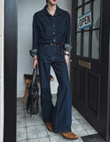 Herries Flare Raw Denim Pants