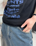 Turren Glitch Lettering Crop Short Sleeve Tee