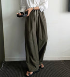 Summer Linen Pintuck Wide Pants
