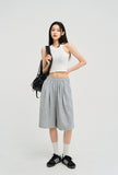 track wide Bermuda sweatpants