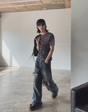 [LAN ARCHIVE] Front Shirring Short Sleeve T-Shirt