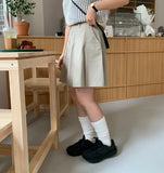 Leving Cotton Pleated Mini Skirt