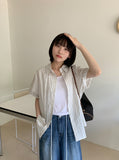 Cubibi Roll-up Stripe Over Shirt