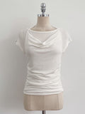 Soel Halterneck Layered Cap Sleeve T-shirt