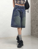 Boyle Washing Bermuda Half-Length Denim Pants