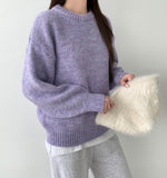 Pastel Pudding Color Wool Blend Basic Round Knit