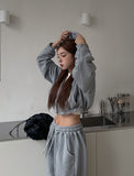 Metty Pigment Cropped Hooded Zip-Up