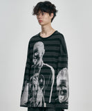 Geumone Washed Stripe Long Sleeves T-shirt