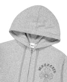 CROSS STUD HOOD ZIP UP