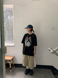 [unisex] Dyuta Rock Cat Printing Over Short Sleeve Tee