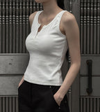 Laz Henley Neck Sleeveless