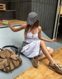 Sideline eyelet halter top