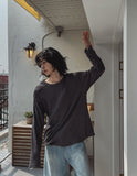 Solin cut ribbed long sleeve tee