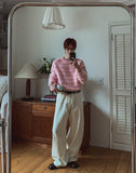Bren Brush Striped Round Knit