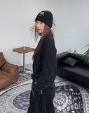Renid Waffle Zipper Long Sleeve Tee