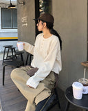 Roach waffle henley neck long sleeve