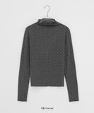 Pandeep Dot Frill Turtleneck Tee