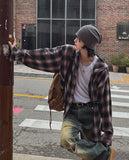 Kant Check Hooded Shirt