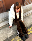 Search Fur Hooded Shibori Short Padding