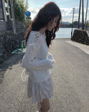 Kur Suede Tiered Mini Skirt