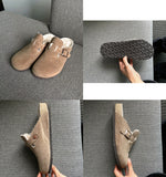 Suede fur sandals