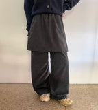[BAONHAUS] Ricotts Banding Corduroy Skirt Pants