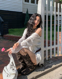 Summer Over Back Eyelet V-Neck Knit