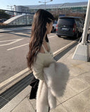 Kendi Angora Knit Sleeveless Cardigan