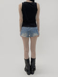 Tyre denim shorts