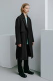 Minimal Open Line Trench Coat Man