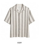 Lucen Silk Texture Open Collar Shirt