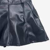 Jayva Leather Flare Skirt