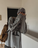 Coast Waffle Cross Lettering Long Sleeve