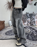 Kanen Reverse Track Denim Pants